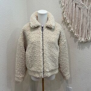 Zara Cream Teddy Jacket